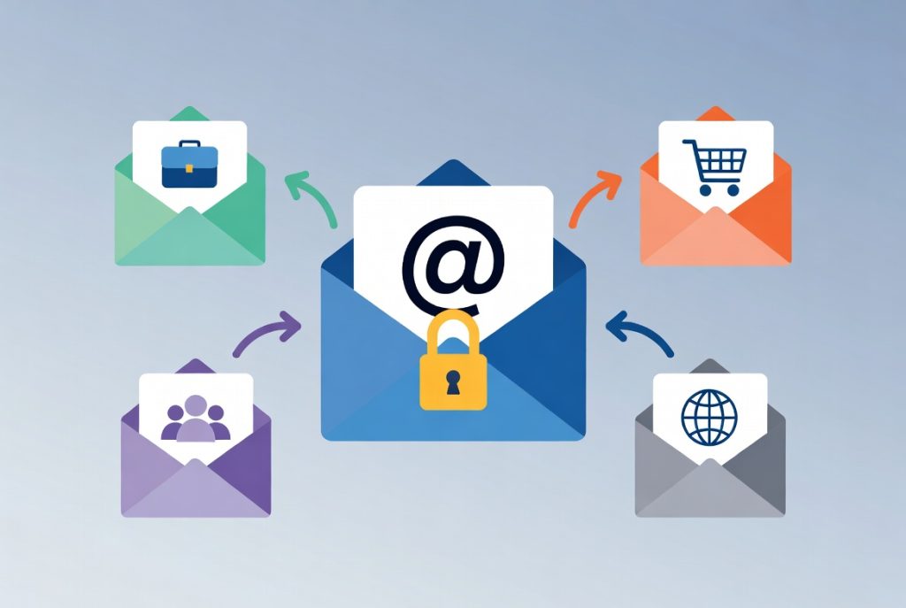 Схема разделения email-адресов по псевдонимам