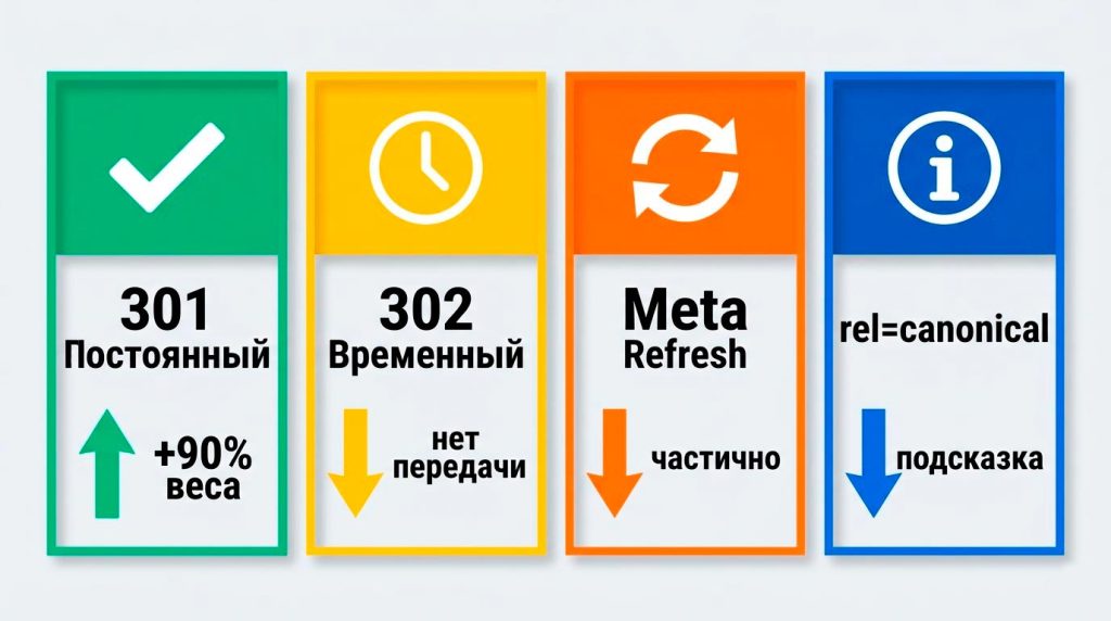 виды редиректов 300