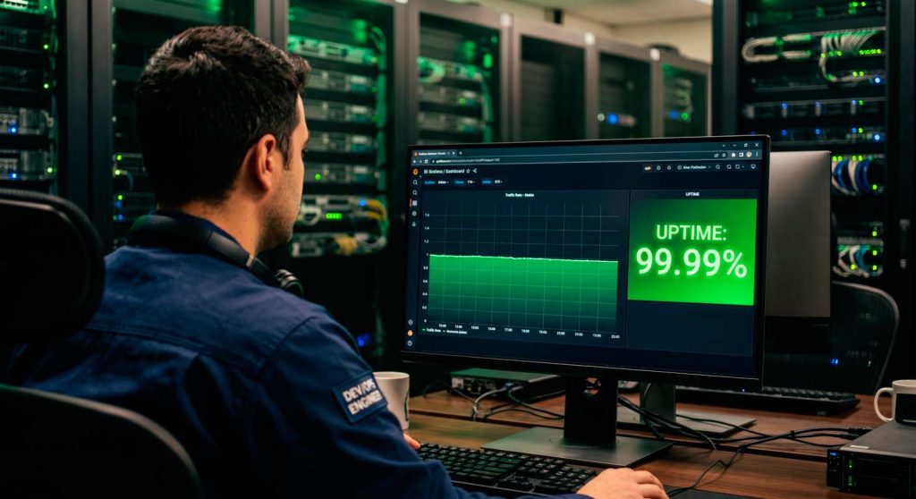 Дашборд мониторинга, Uptime 99.99%