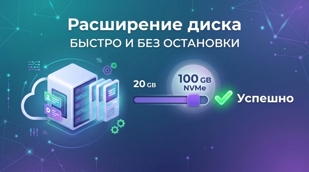 Увеличение памяти на сервере Cloud4box