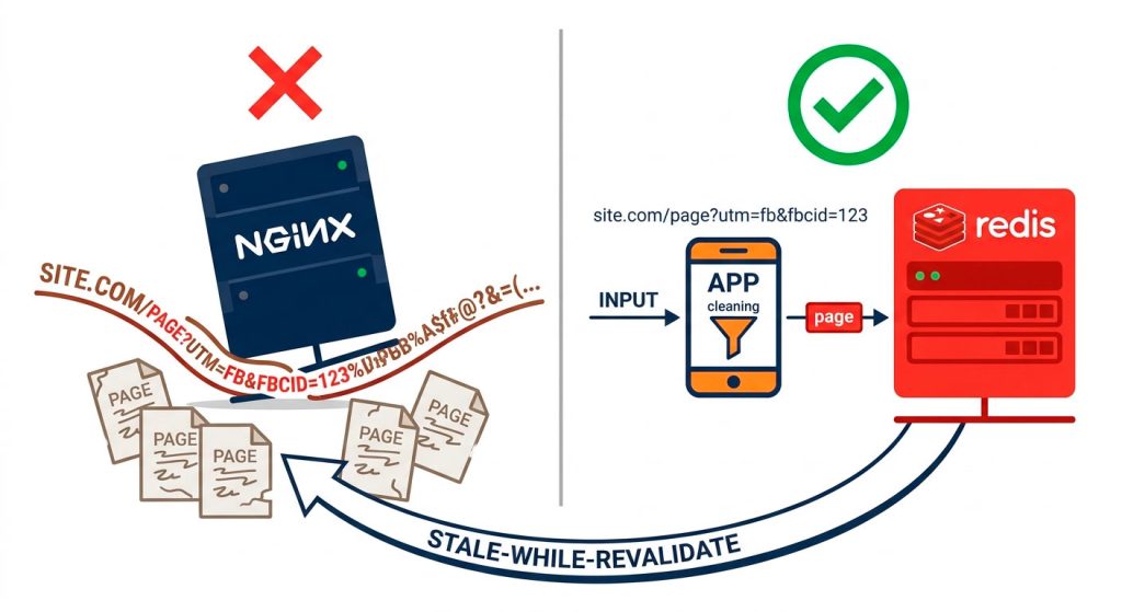 Redis нормализует URL для кэша