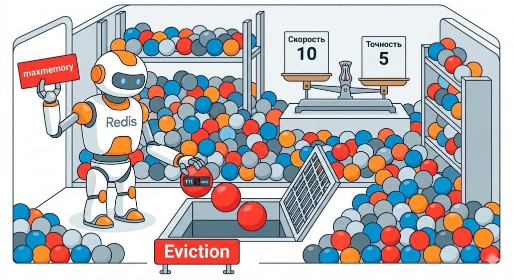 Redis вытесняет ключи allkeys-lru