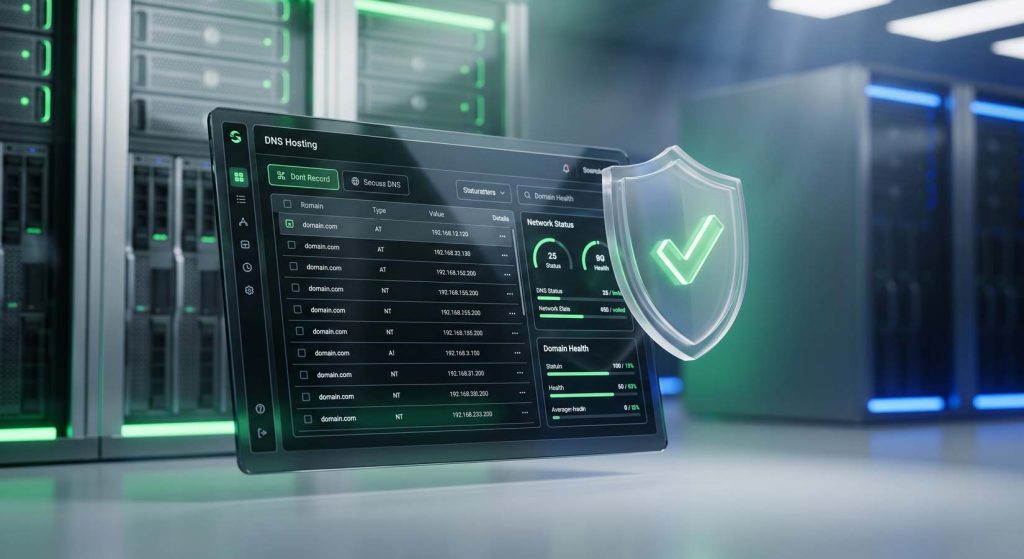 Панель настройки DNS-записей и SSL-защита на сервере