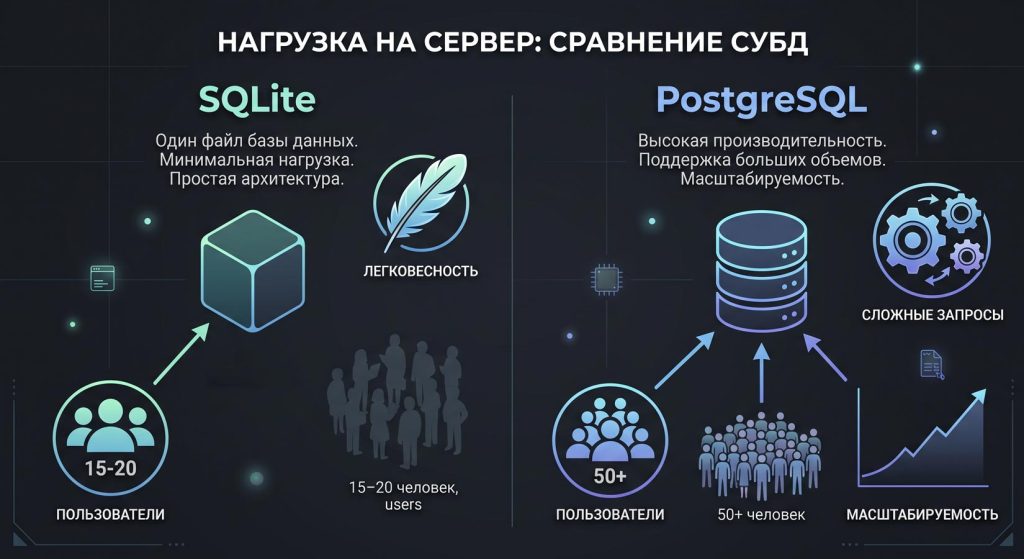 Сравнение SQLite и PostgreSQL